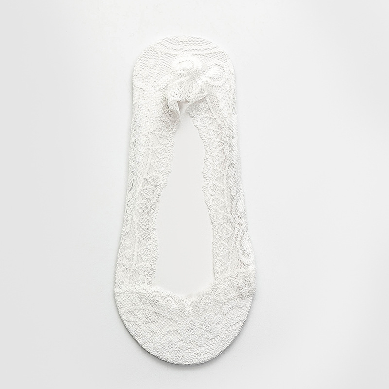 Female Shallow Mouth Invisible Socks Lace Socks Boat Socks Female Wild Thin Non-slip Soles Anti-stealth Socks Off